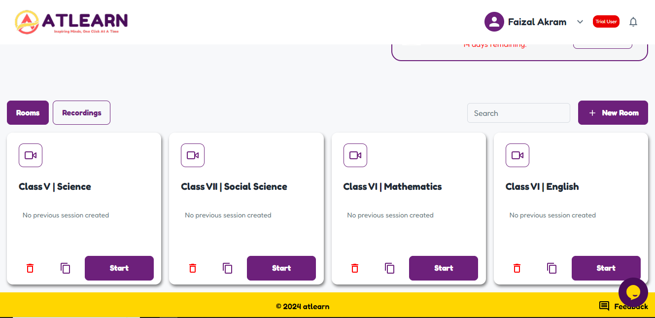 Teach course Web conferencing